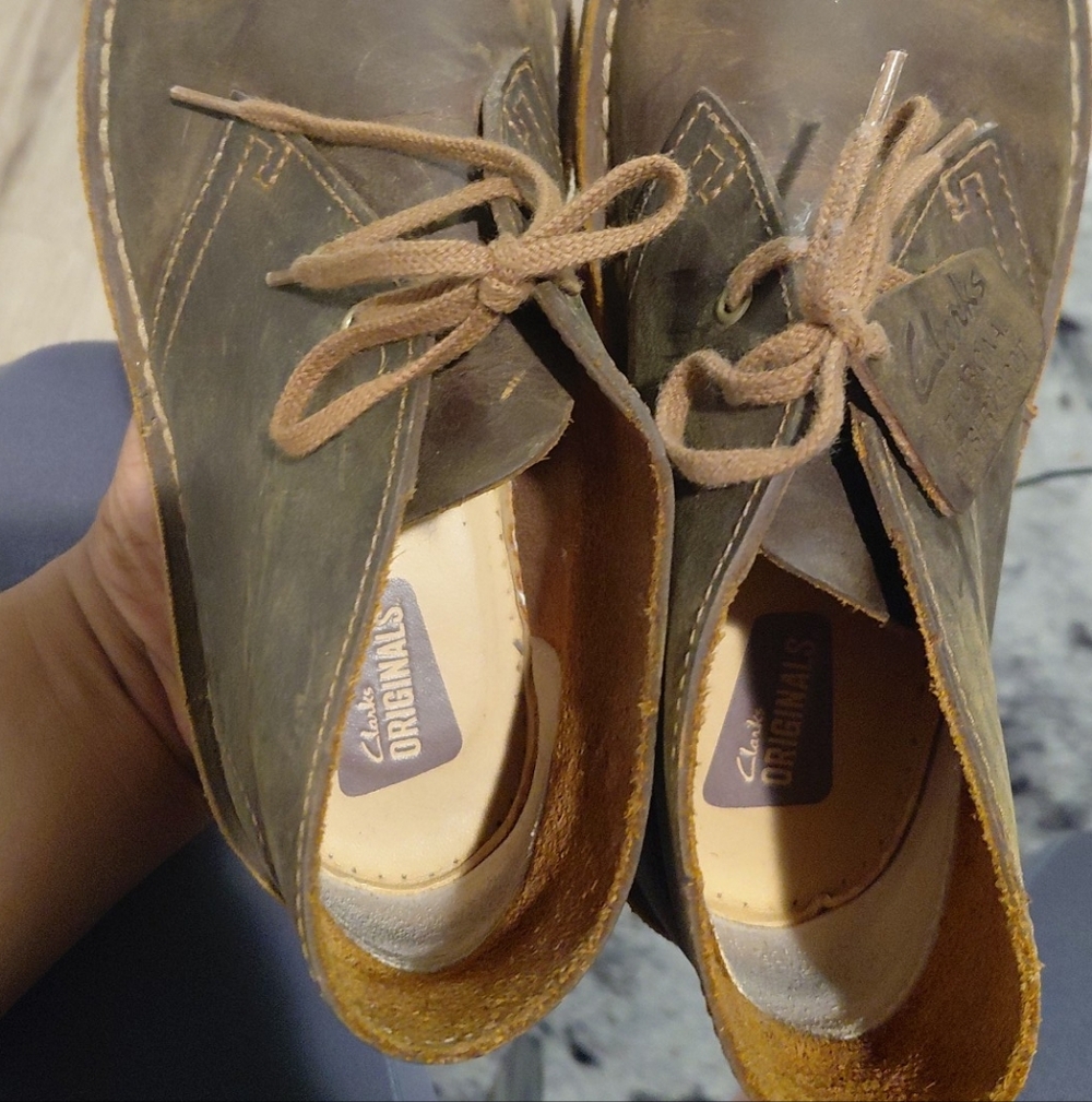 Clarks Women's Brown LEATHER Laceup Ankle Boots Size 6.5 - Picture 8 of 12